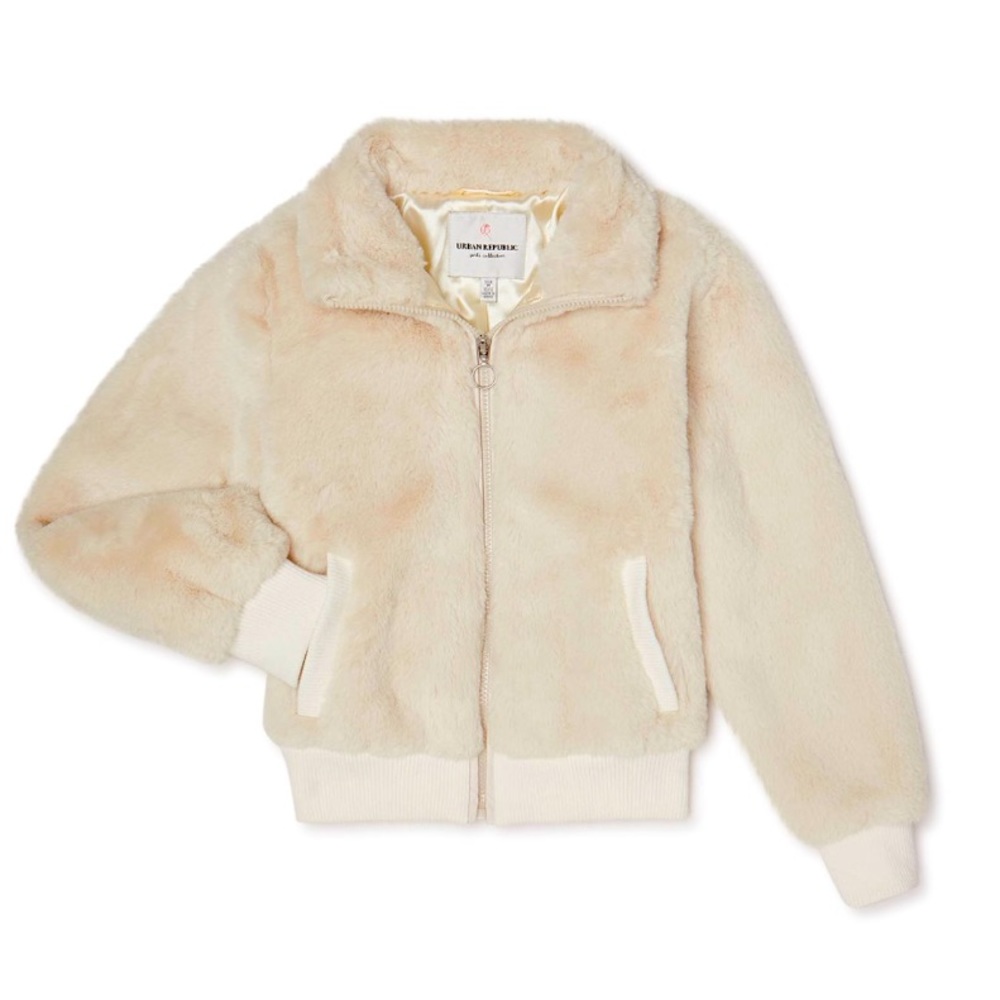 Urban Republic faux fur jacket girls  size 14/16. Super cute! New!